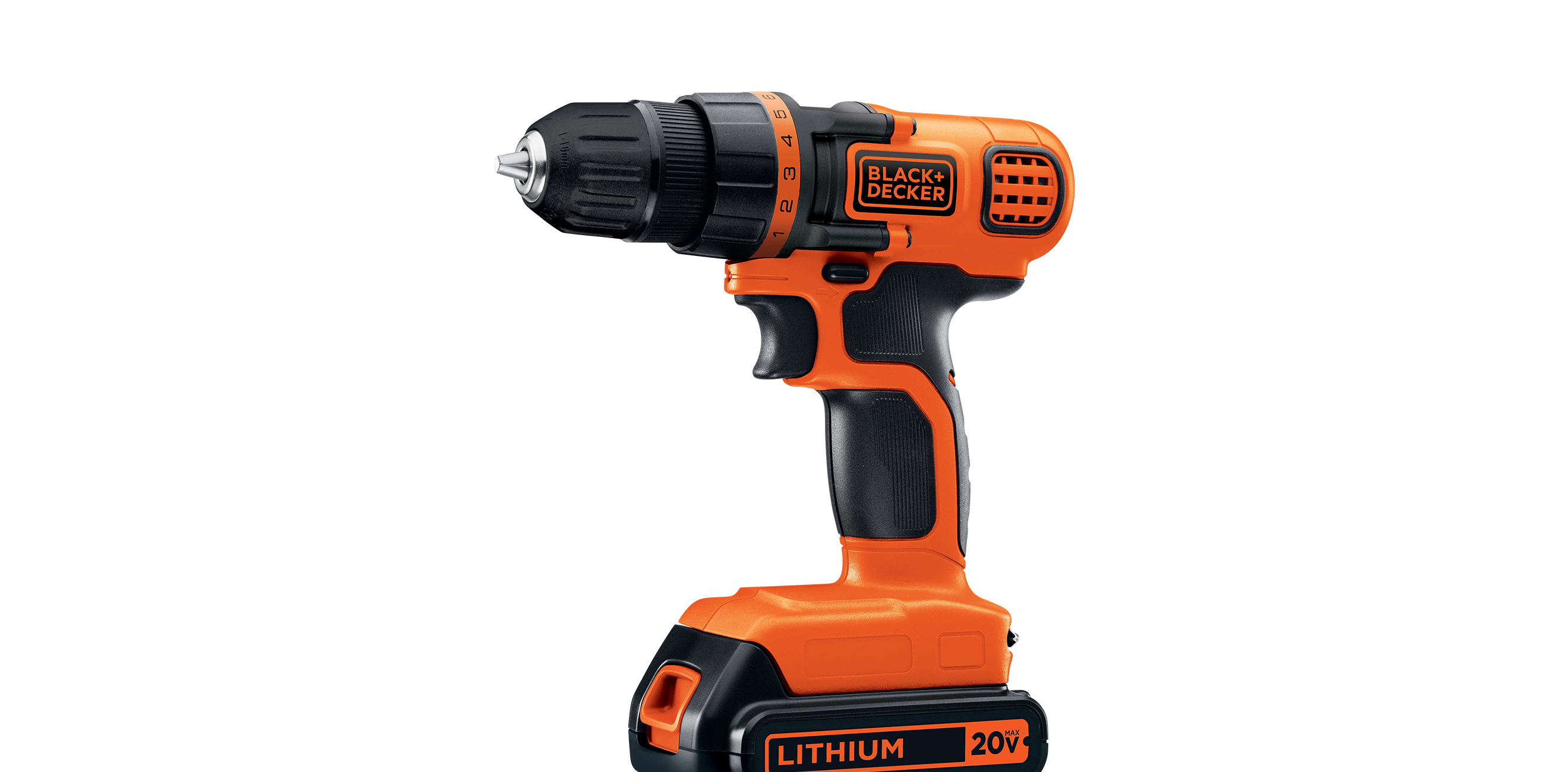 Side profile of a 20V Max Cordless Lithium Drill/Driver