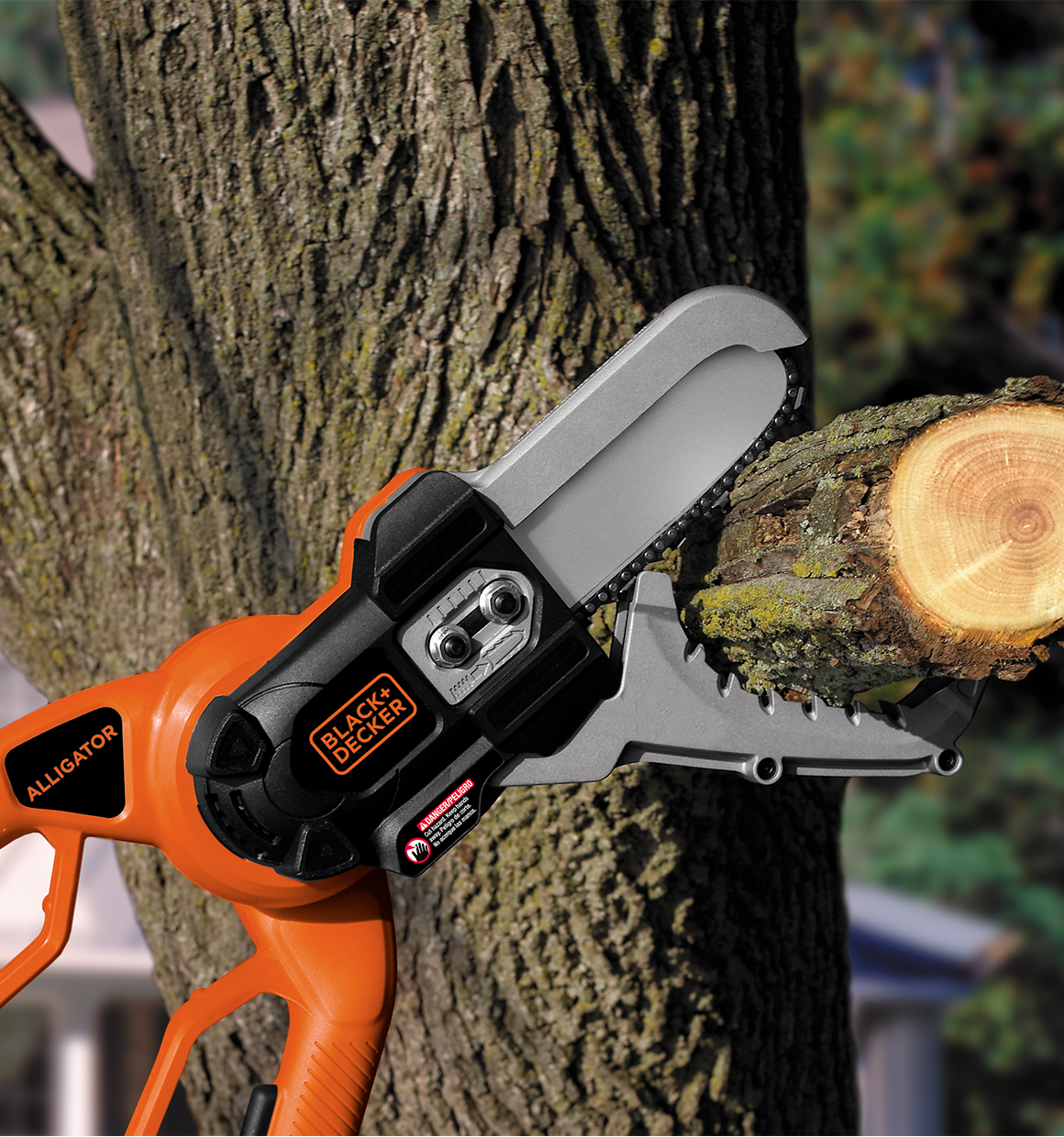 20 Volt MAX Lithium Alligator Lopper being used to cut branch.