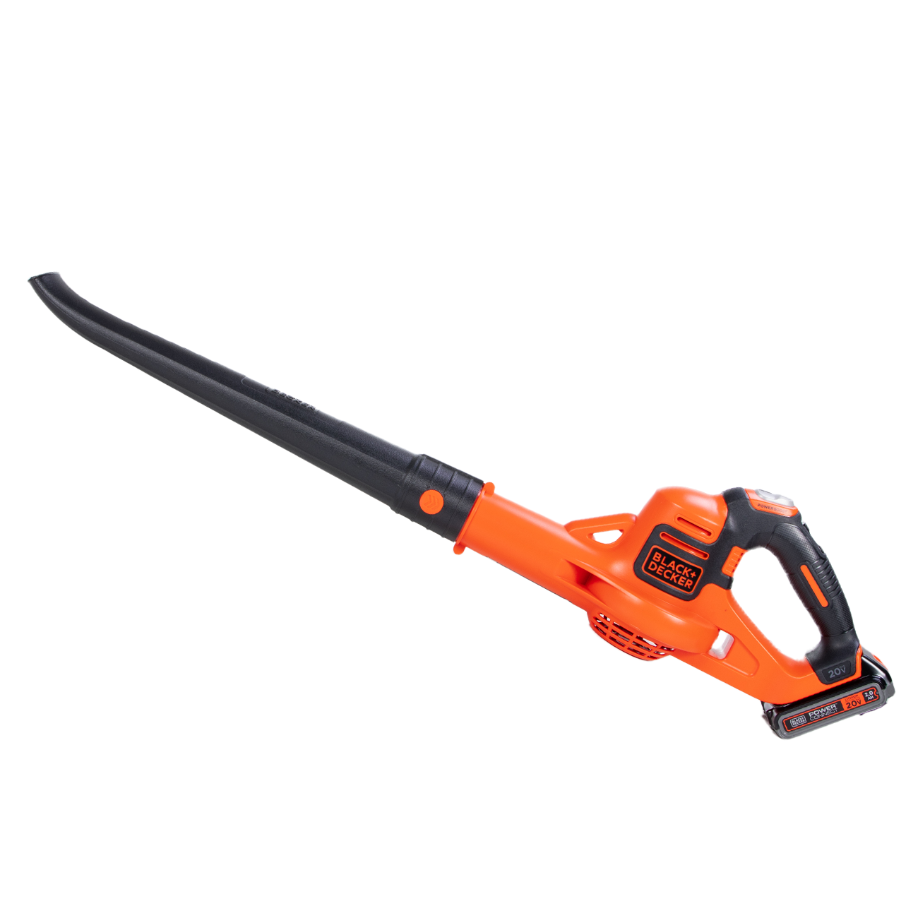 BLACK+DECKER 20V MAX Cordless Leaf Blower, Lawn Sweeper, 130 mph Air Speed,  Lightweight Design, Battery and Charger Included (LSW221)