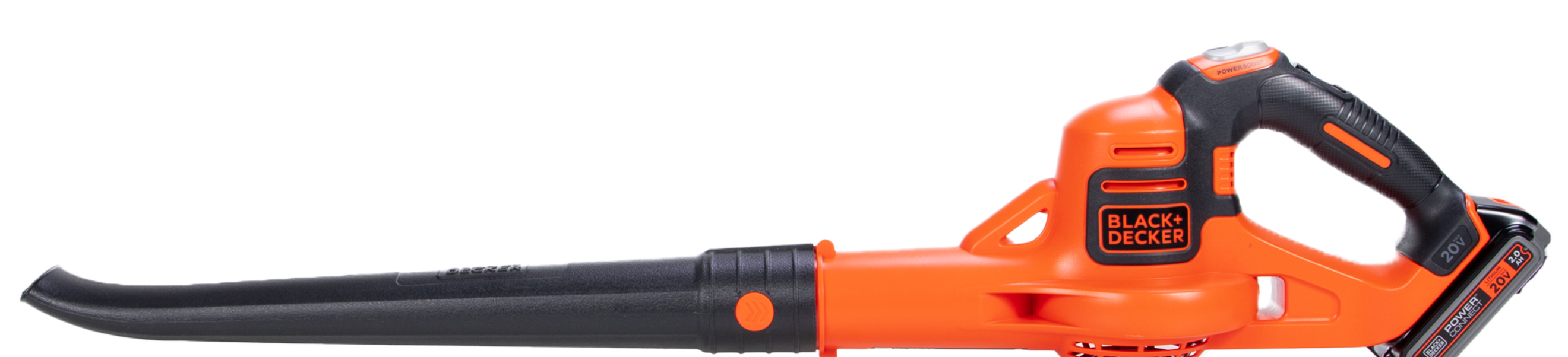 BLACK+DECKER POWERBOOST 20-volt Max 100-CFM 130-MPH Battery Handheld Leaf  Blower 2 Ah (Battery and Charger Included) in the Leaf Blowers department  at