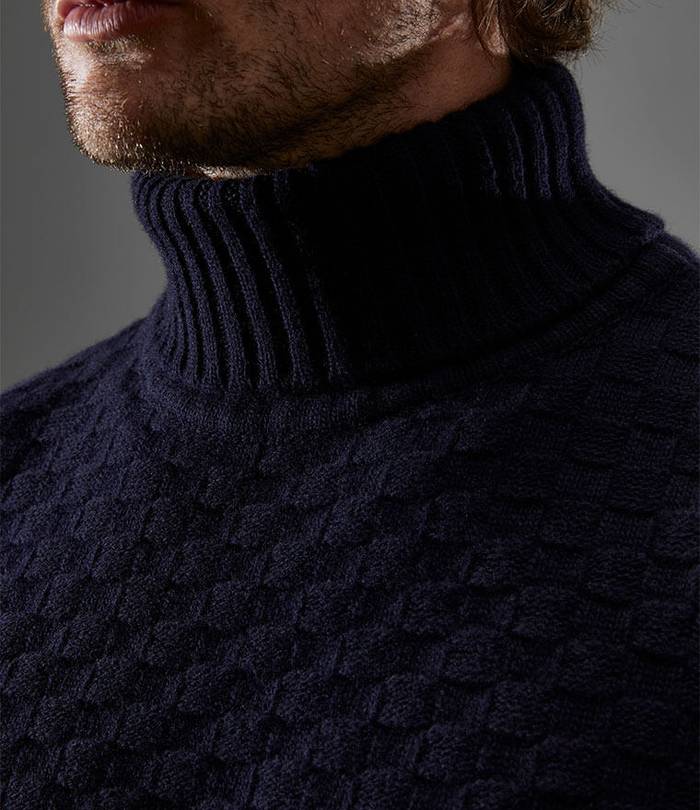 Lambswool Roll-Neck Hero Sweater, Heritage Knitwear