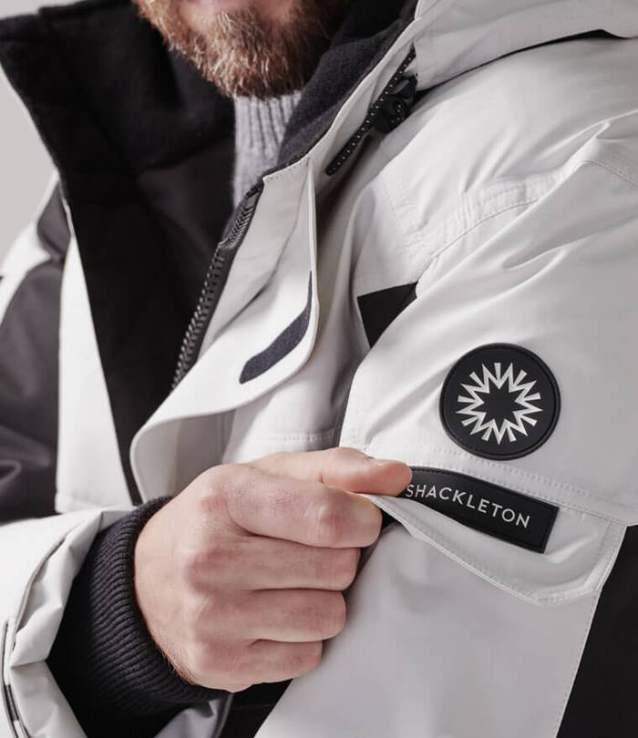 Shackleton Antarctic Protector Parka White / Black Left Arm Velcro