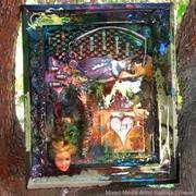 weird barbie mixed media with resin