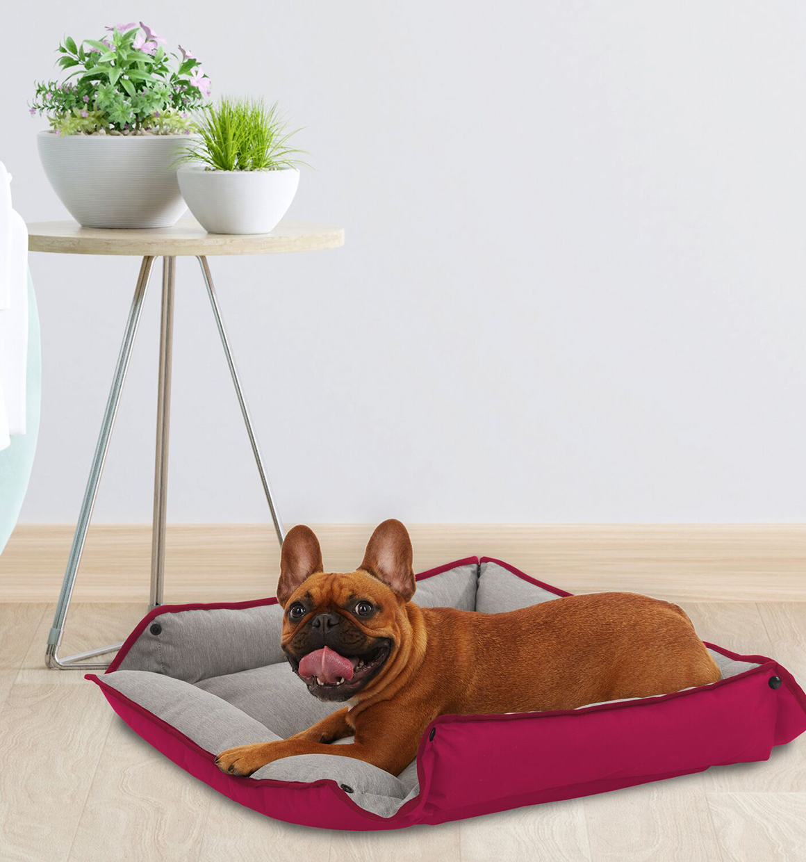 BLACK+DECKER Black Soft Breathable ECO Filling Four Way Snap Pet Bed for  Small Dogs, 20 L X 16 W X 3 H