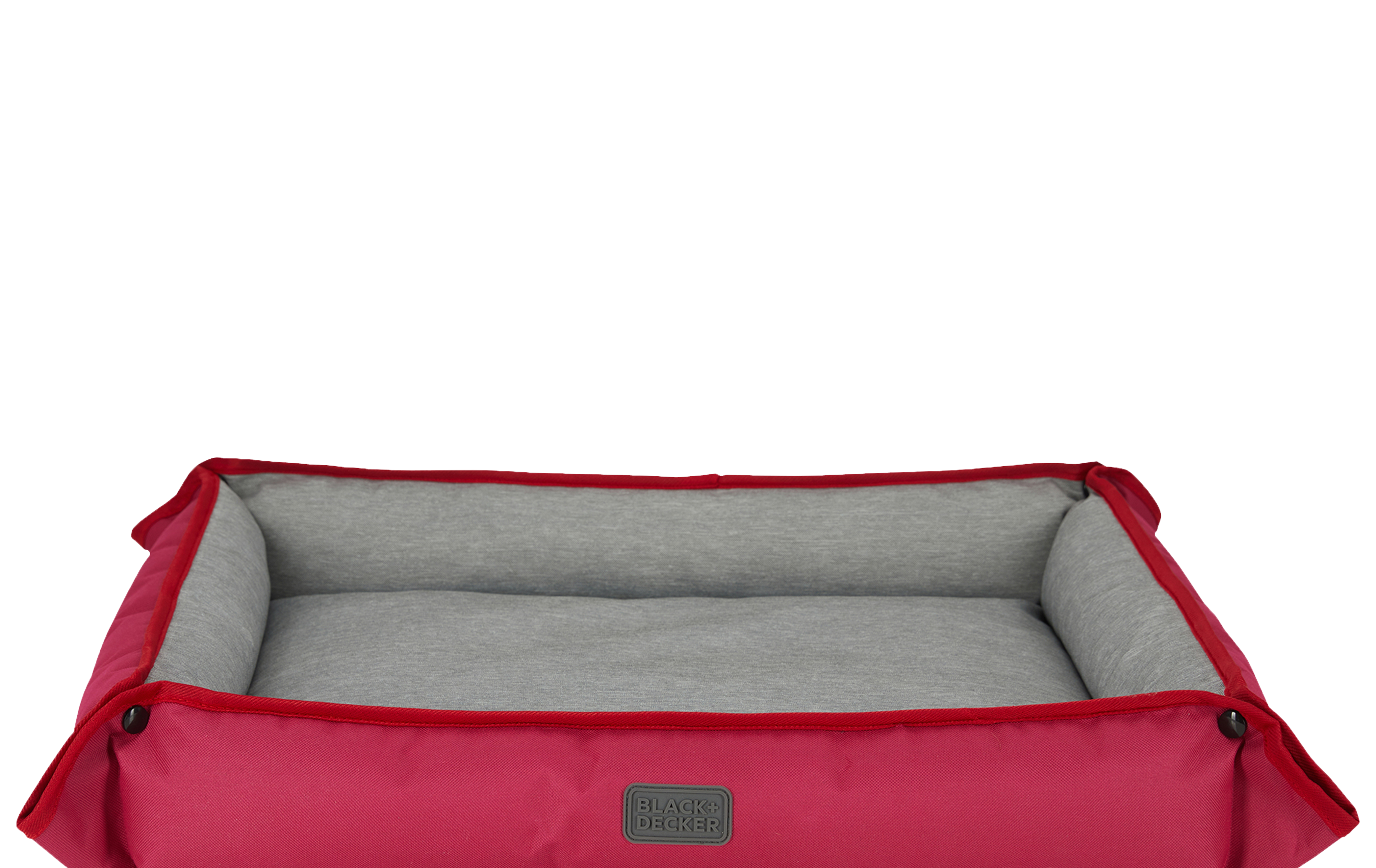 Front view of red Black and Decker Large Dog Four Way Snap Pet Bed
