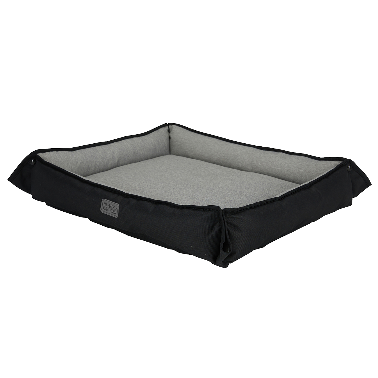 Side view of Black Black and Decker Large Dog Four Way Snap Pet Bed
