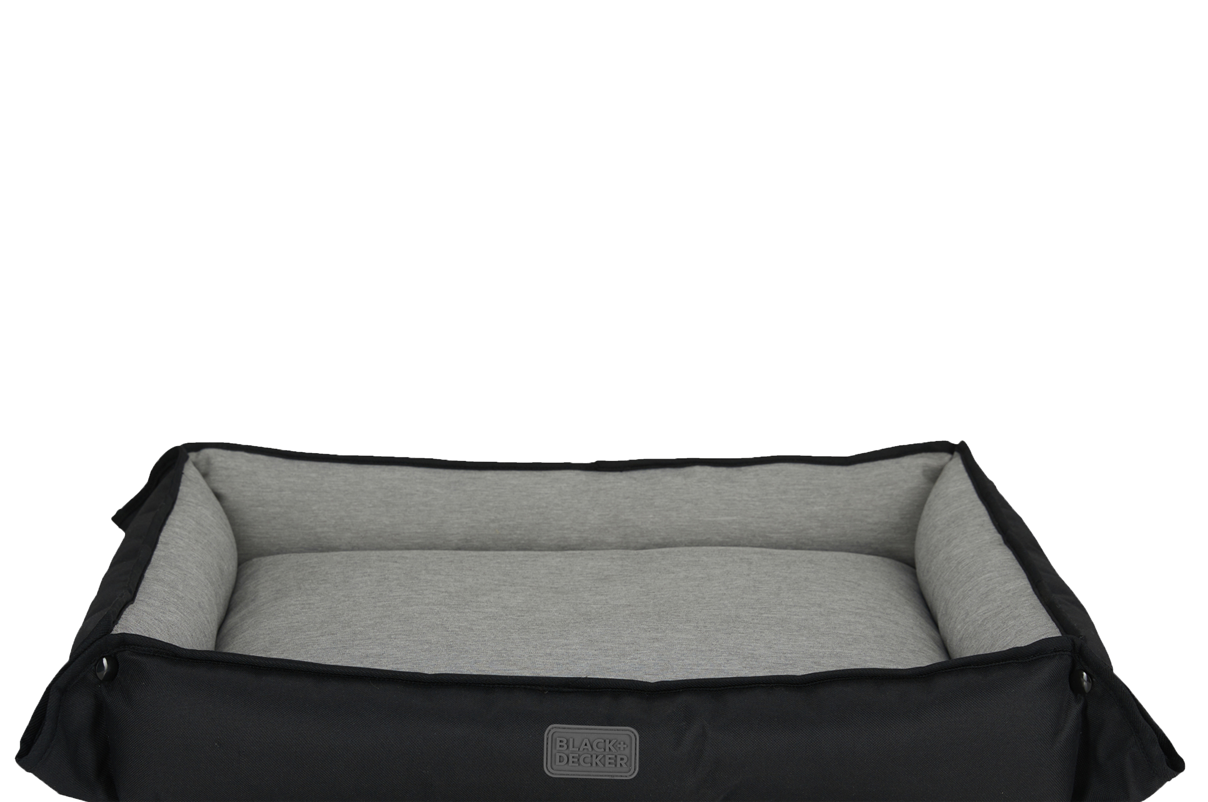 Front view of Black Black and Decker Large Dog Four Way Snap Pet Bed