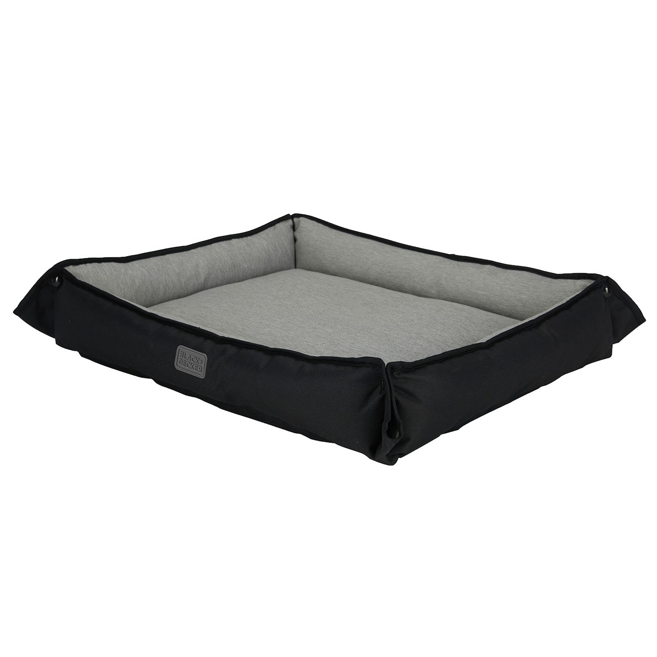 Side view of Black Black and Decker Large Dog Four Way Snap Pet Bed