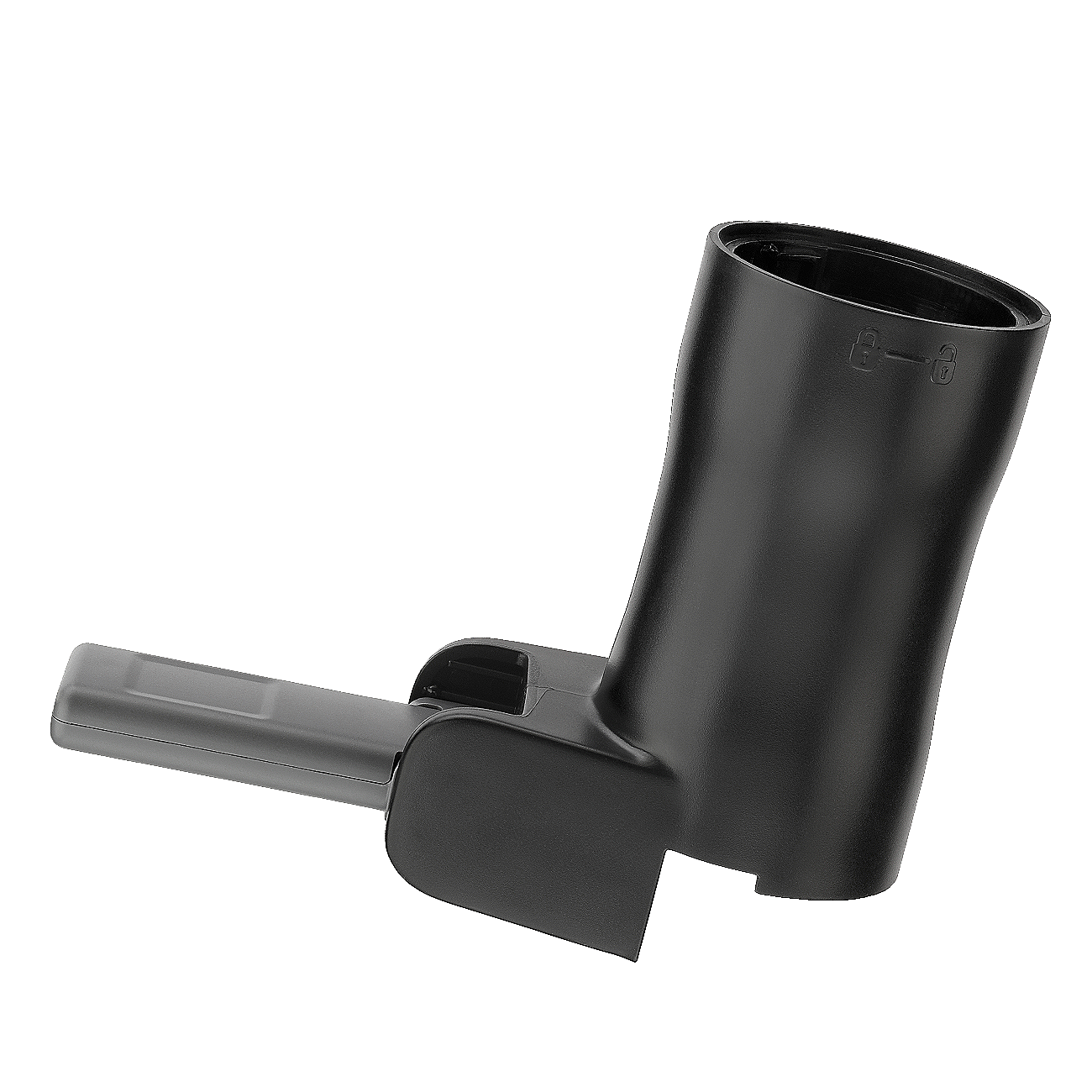 Lever pulled fully down on the can opener attachment of the BLACK+DECKER kitchen wand system