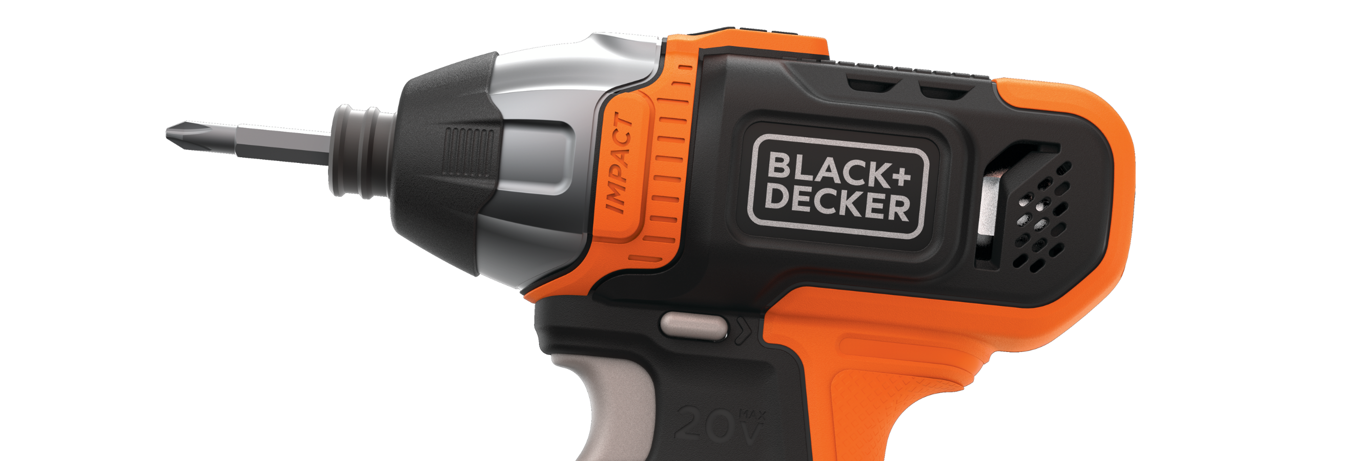 Side profile of 20V max lithium ion cordless drill/impact driver