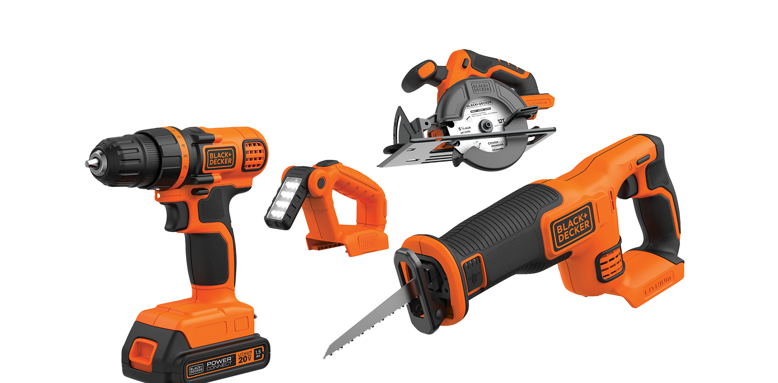 20V Max* Power Tool Combo Kit, 4-Tool Cordless Power Tool Set With  Batteries And Charger BLACK+DECKER