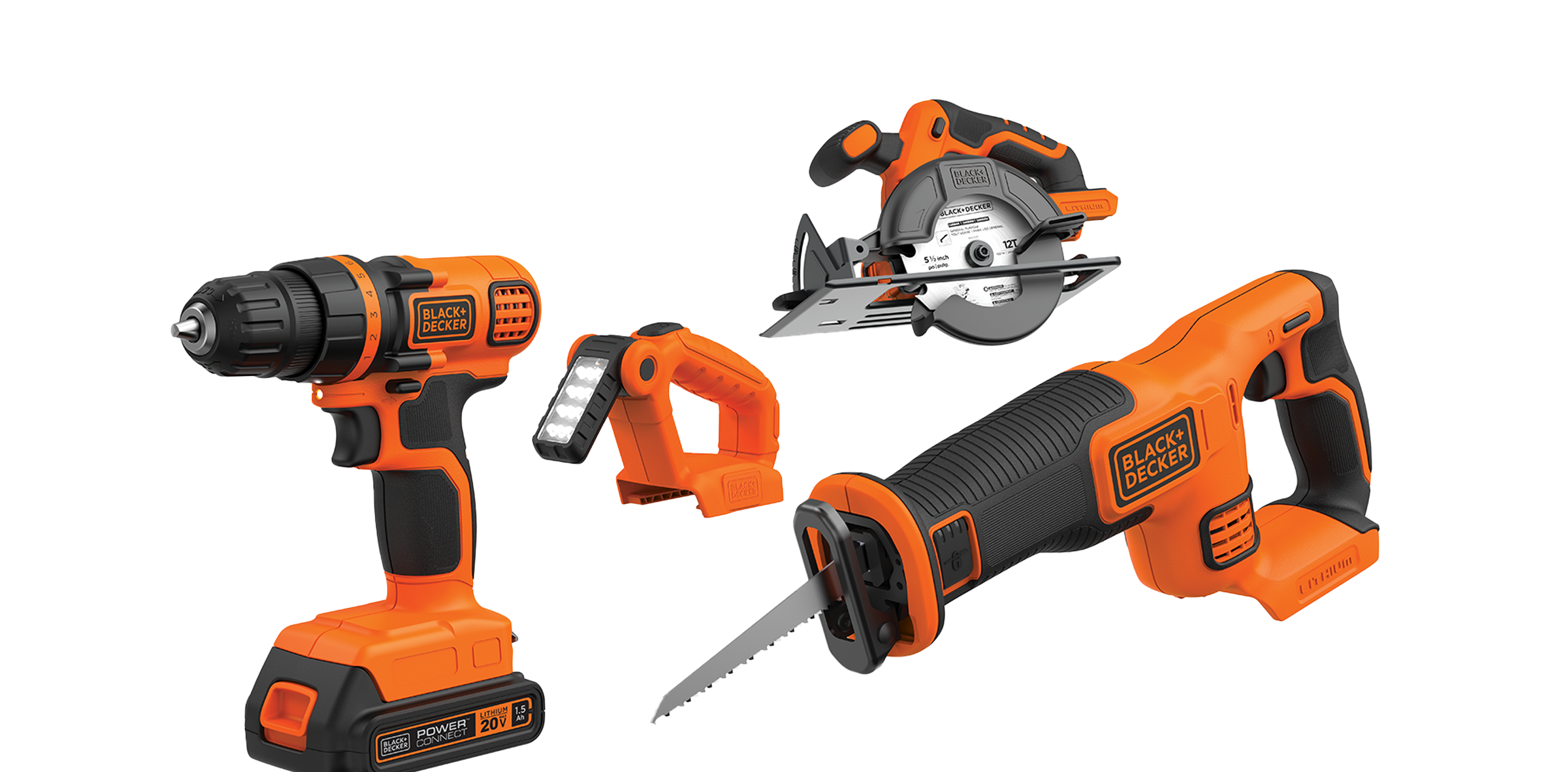 BLACK+DECKER 6-Tool Power Tool Combo Kit with Hard Case (1-Battery Included  and Charger Included) in the Power Tool Combo Kits department at