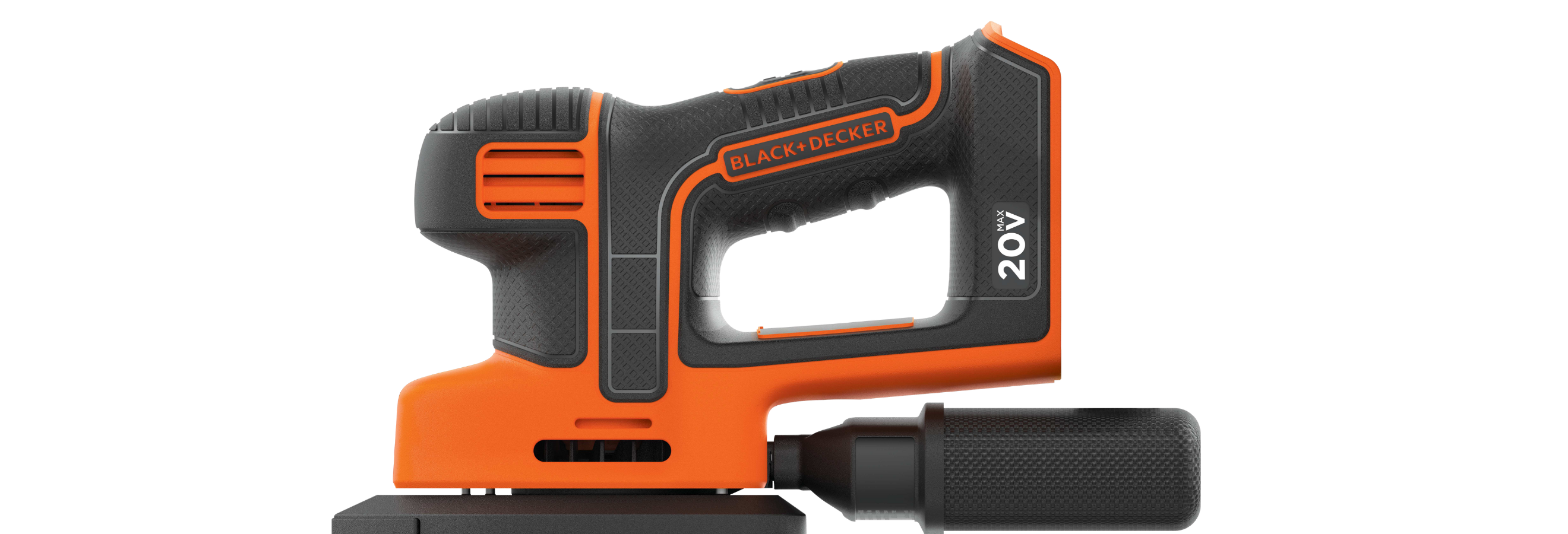 Side profile of a 20 volt max mouse cordless sander