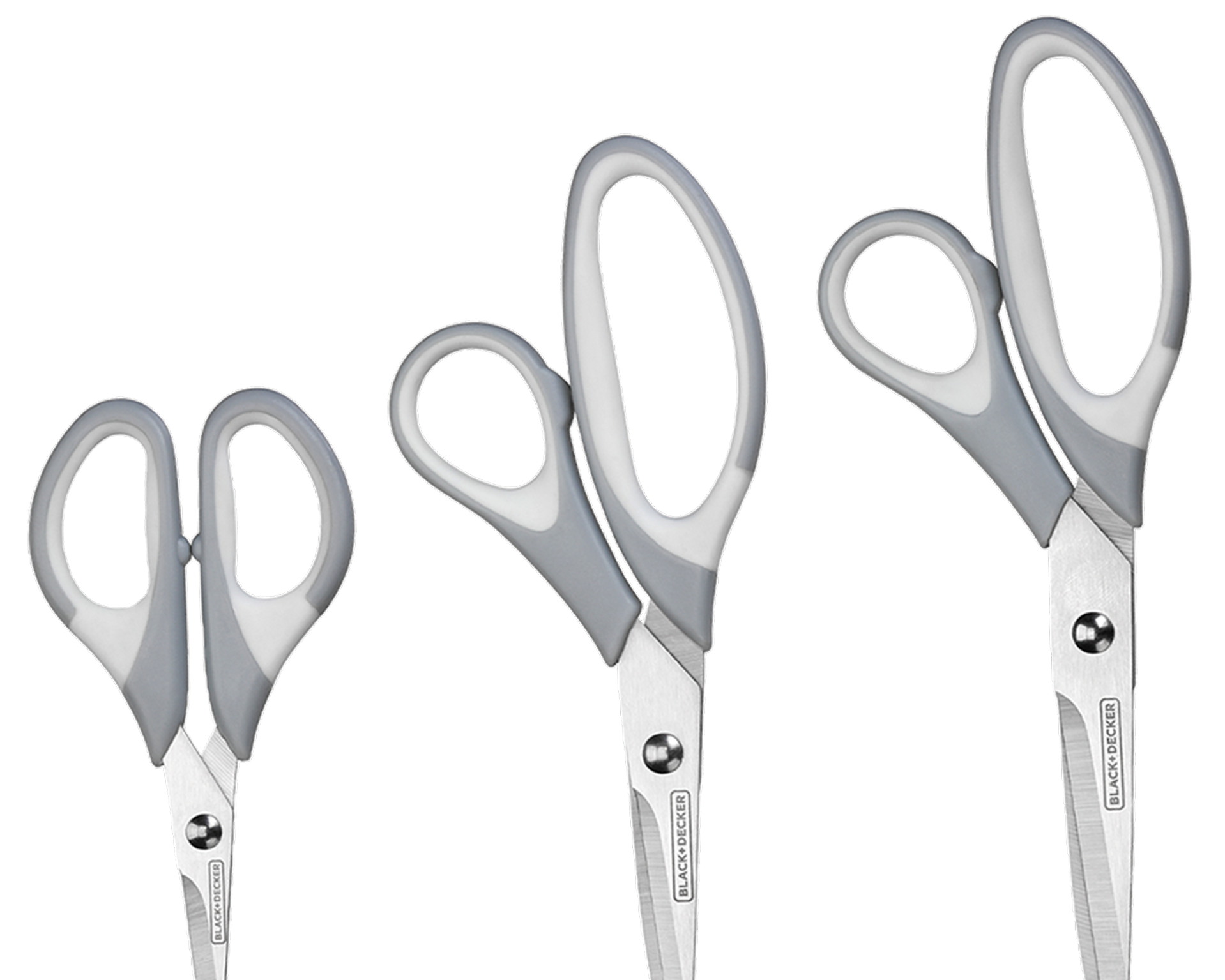 Scissors Multi-Pack with 5.5 in., 6.5 in., and 8.5 in. Multipurpose  Scissors | BLACK+DECKER