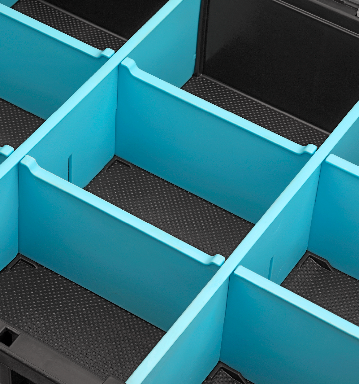 Organizer containers within a 19in. 2in1 Stackable Storage Caddy and Organizer