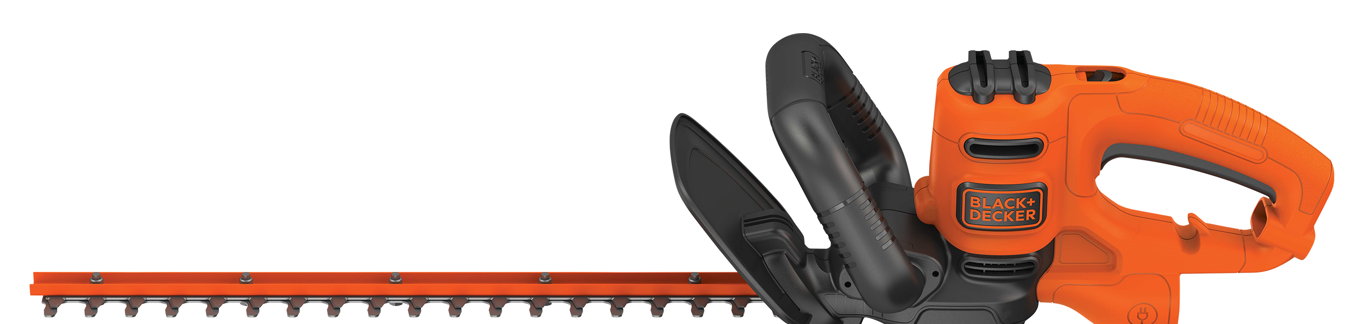 Profile of 18 inch electric hedge trimmer.