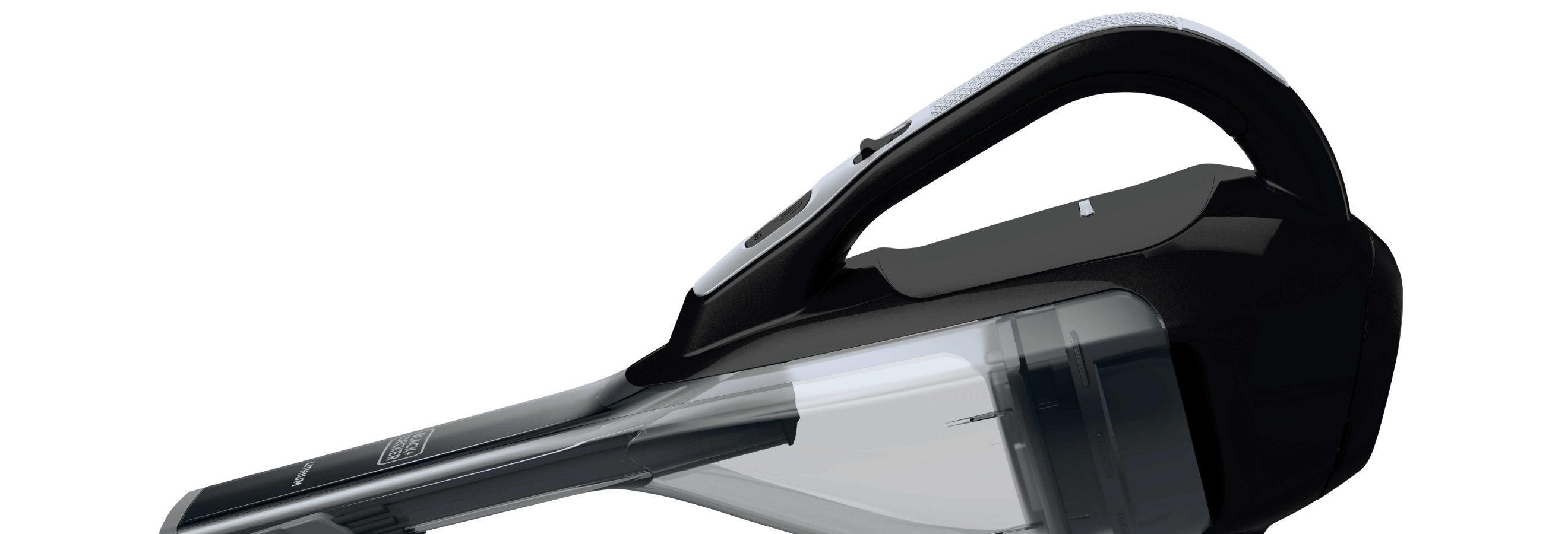 Profile of dustbuster Advanced Clean cordless hand vacuum.