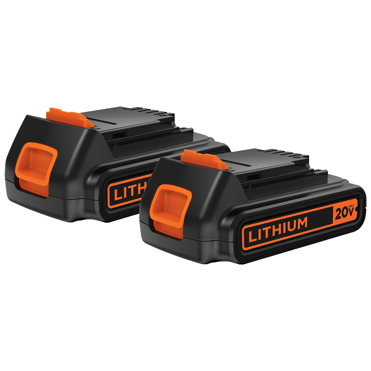 20V MAX Lithium Ion Battery 2 Pack BLACK DECKER