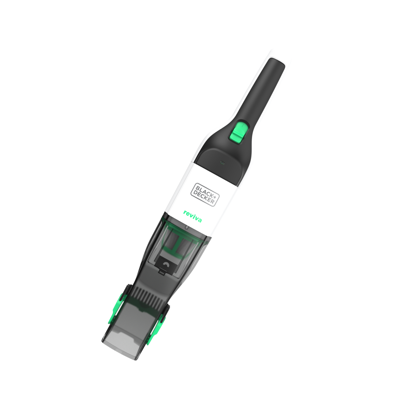 Overhead view of 8V Reviva Hand Vacuum