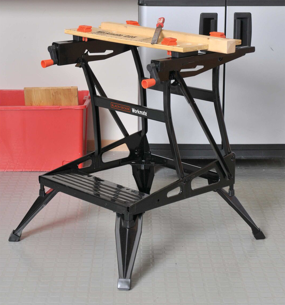 Work mate 225 Portable Work Center and Vise in work environment.