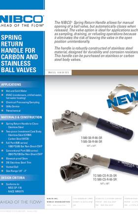 NIBCO Spring Return Handle Ball Valves NPI