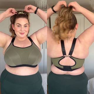 Curvy Kate Everymove Wired Multiway Sports Bra Jungle Green/Black as worn by @lauren_frances__