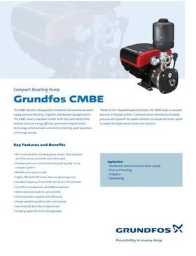 GRUNDFOS CMBE, Compact Boosting Pump (Product brochure)
