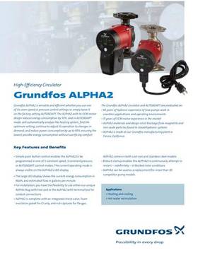 ALPHA2, High-efficiency Circulator (Product brochure)