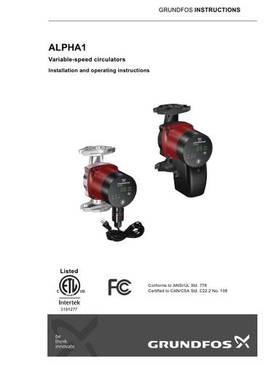ALPHA1, US version (Installation and operating instructions)
