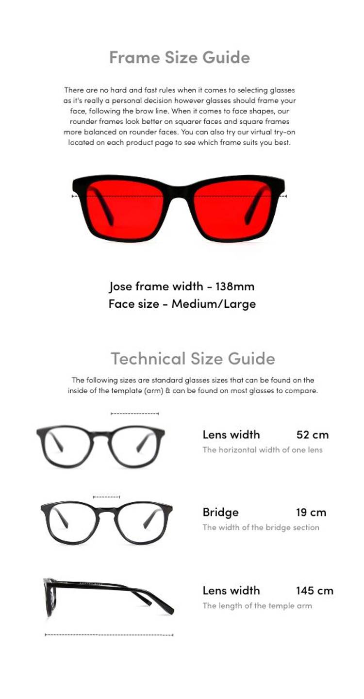 Jose Blue Light Blocking Glasses - Black