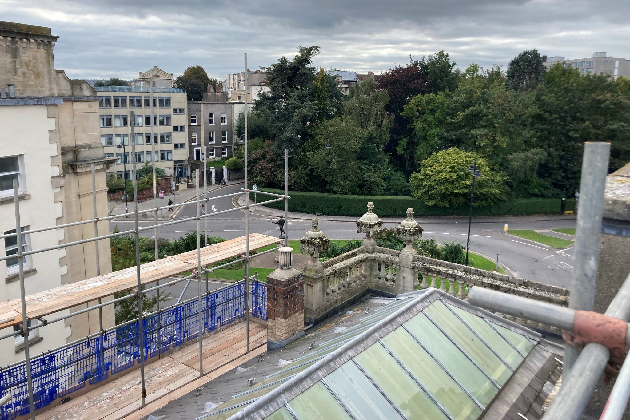 View from RWA rooftop onto the street 