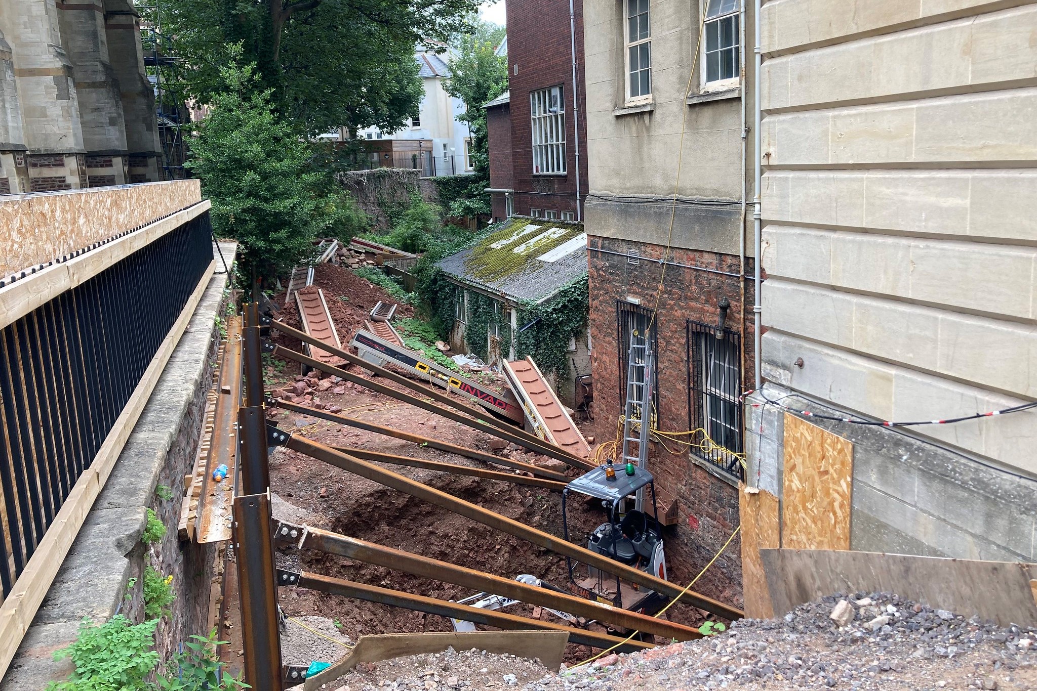 Building works to the side of RWA building 