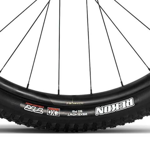 Orbea Rise M-Ltd 2023 Maxxis Rekon Tyres on Oquo Wheels 