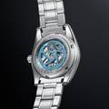 Grand Seiko Hi-Beat 36000 watch with Caliber 9S85 featuring a special blue oscillating weight.