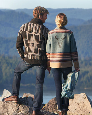 Pendleton Jacquard Wool Blanket Fire Legend Sunset JEANSTORE