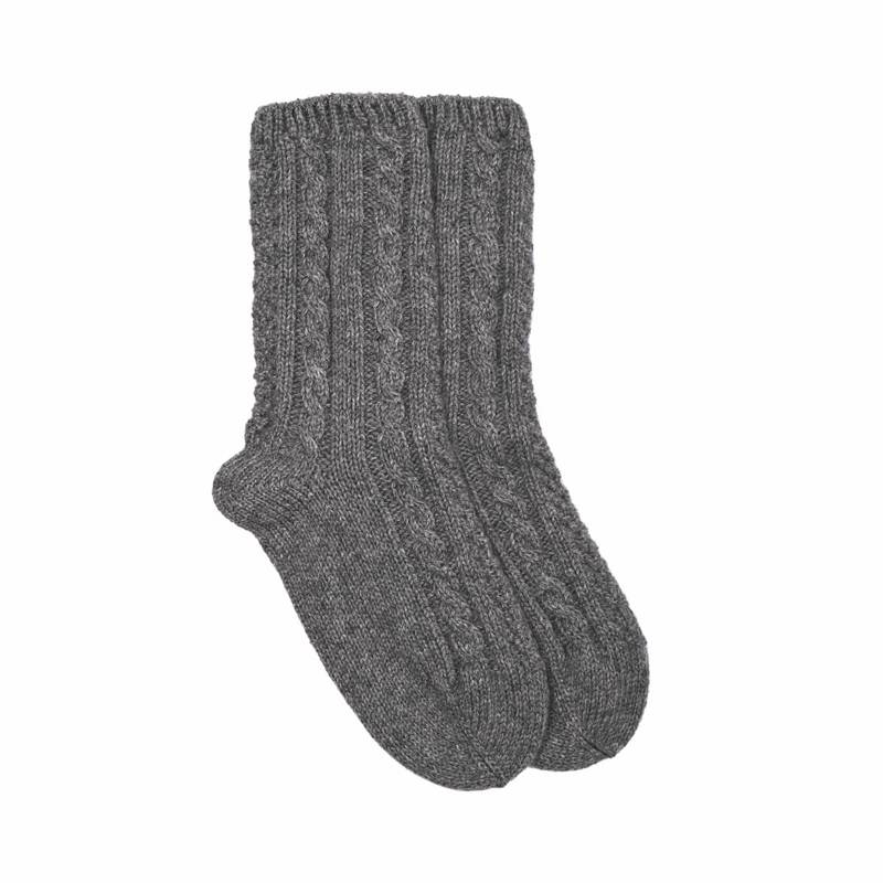 Grey Cashmere Bed Socks