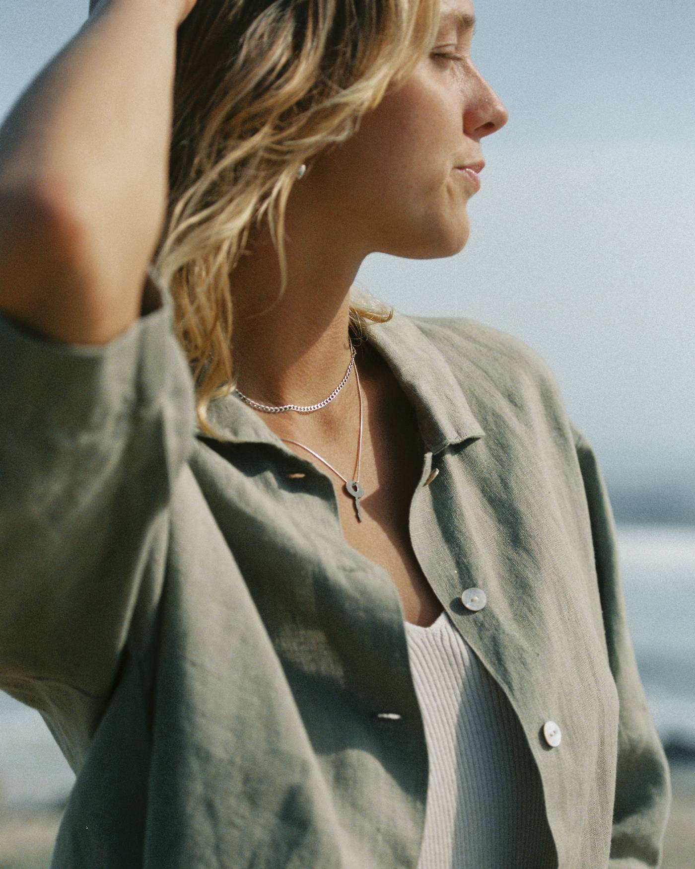 Cloud Button Up Blouse