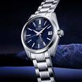 Grand Seiko SBGJ267 44GS GMT in Ever-Brilliant Steel with blue Mt. Iwate dial.