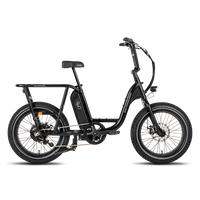 Side view of a step-thru frame electric bike