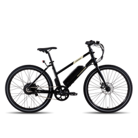 Side view of a mid-step frame electric bike