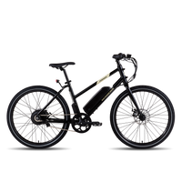 Side view of a mid-step frame electric bike