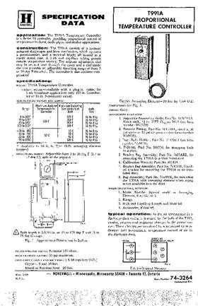 Honeywell T991A Proportional Temperature Controller