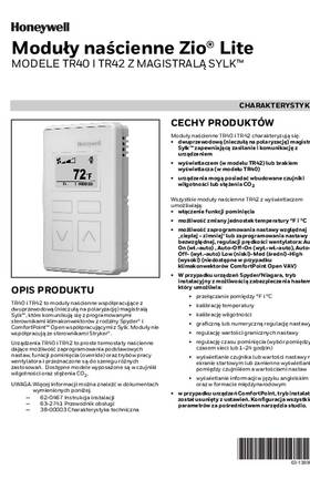 Honeywell 63-1389P—01 - Moduły naścienne Zio® Lite