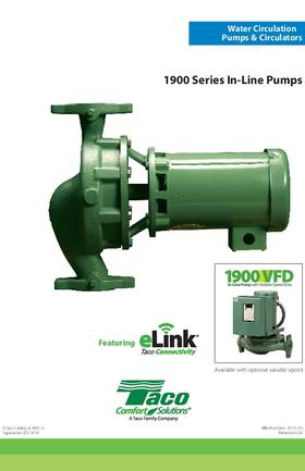 Taco 1900 Series In-Line Pumps Catalog