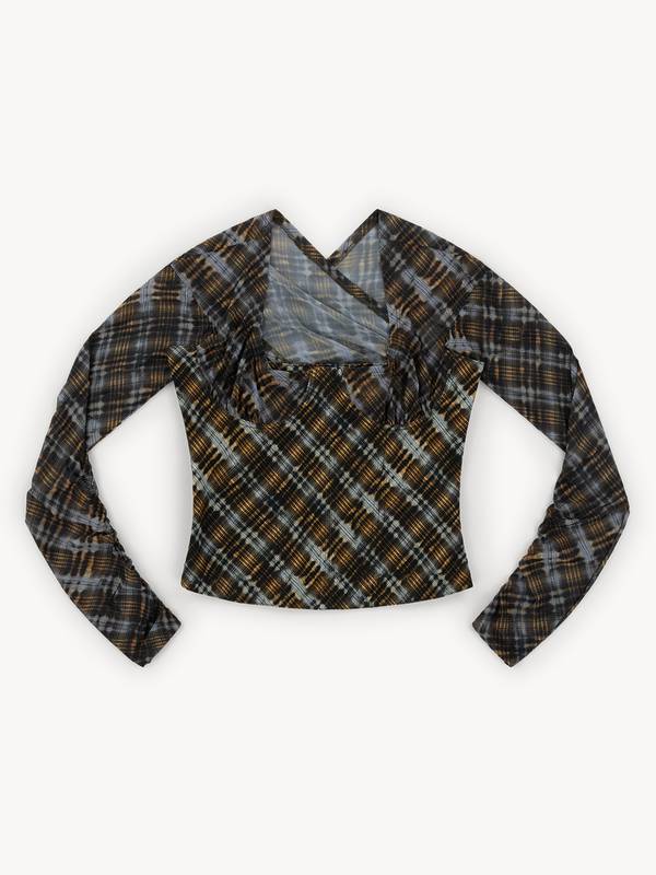 Scythe Bustier Bleach Plaid Blue