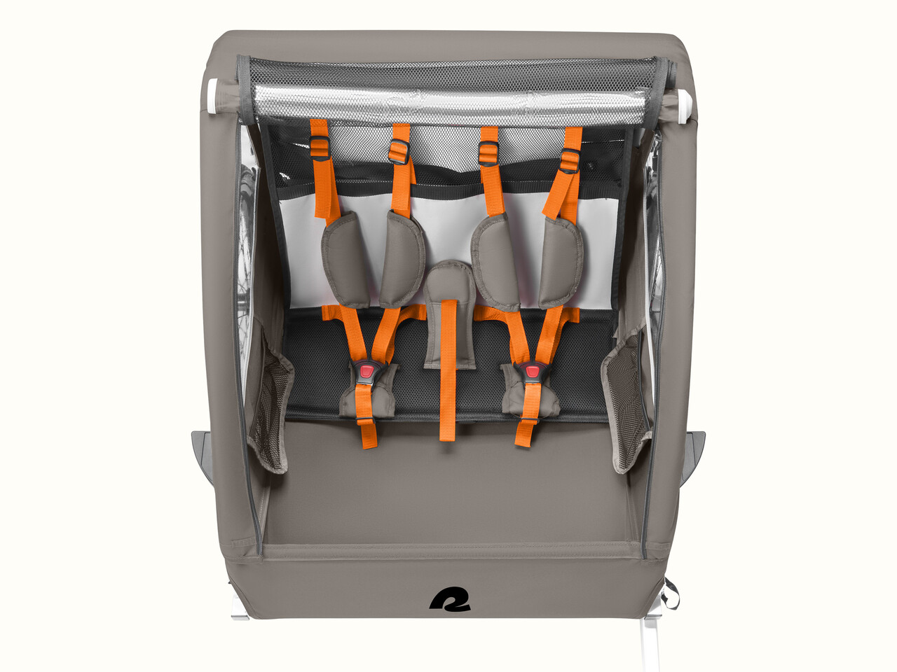 A padded 5-point safety seat belt harness and enhanced seat tension keep them comfortable and safe on the inside, while wrap-around reflective fabric, built-in safety reflectors, and a high visibility flag keep them safely seen on the outside.