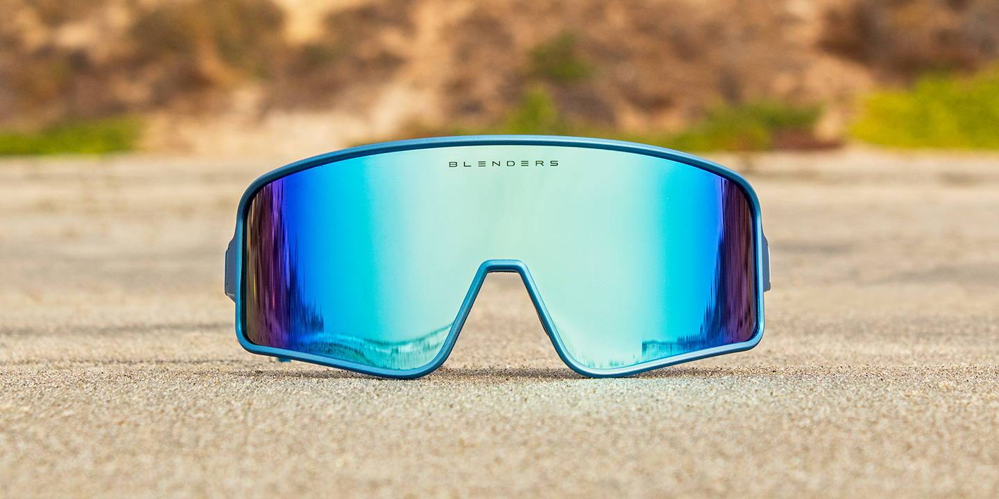 Rainwalker Wrap Around Sunglasses - Polarised Full Shield Blue Lens ...