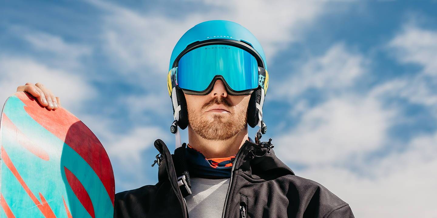 Arctic Motion Snow Goggles Neon Blue & Yellow Lens Ski & Snowboard