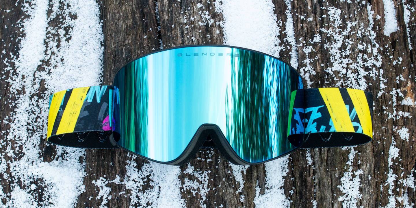 Arctic Motion Snow Goggles Neon Blue & Yellow Lens Ski & Snowboard