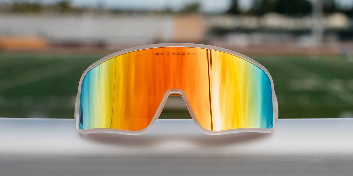 Saturn Cloud Polarised Sunglasses Half Transparent Clear Wrap Around